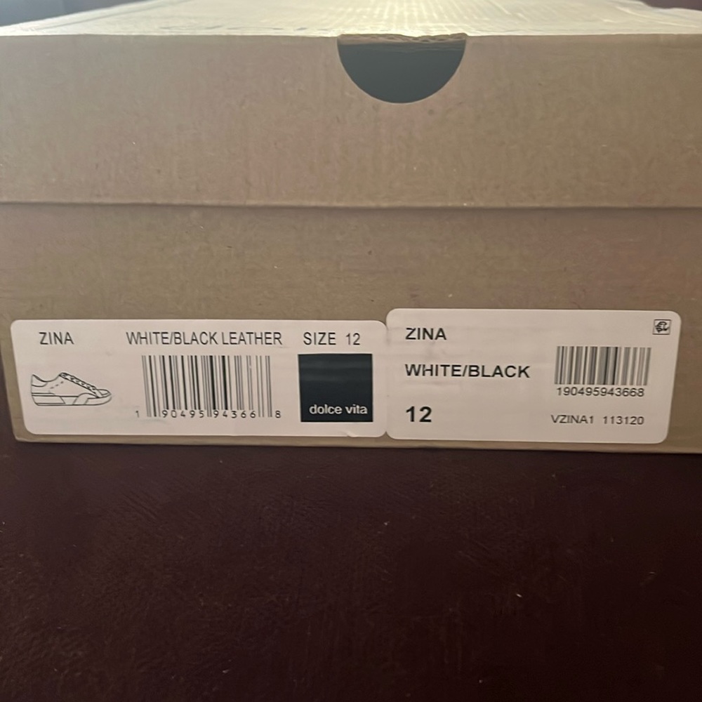 dolce vita Zina white/black leather
